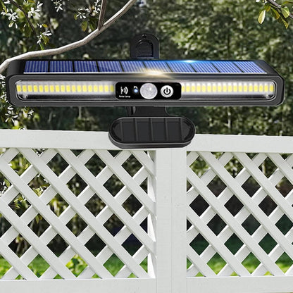 2-Pack Portable Solar Fence Lights for Bright Outdoor Illumination