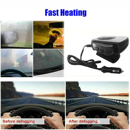 12V Car Heater Fan – 150W/300W Portable Ceramic Auto Heater for Fast Defrost & Quick Cabin Heating