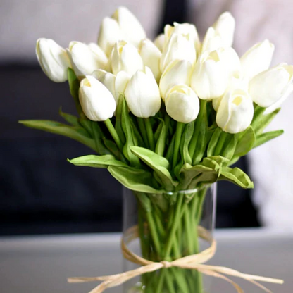 Set of 10 Realistic Artificial Tulips