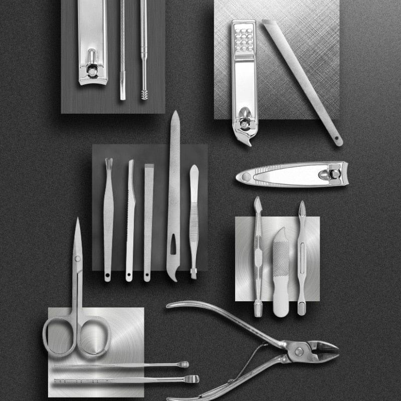 19-in-1 Stainless Steel Manicure Set – Premium Nail Clipper Kit