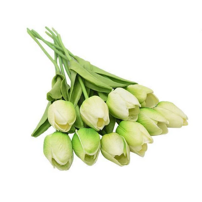 Set of 10 Realistic Artificial Tulips