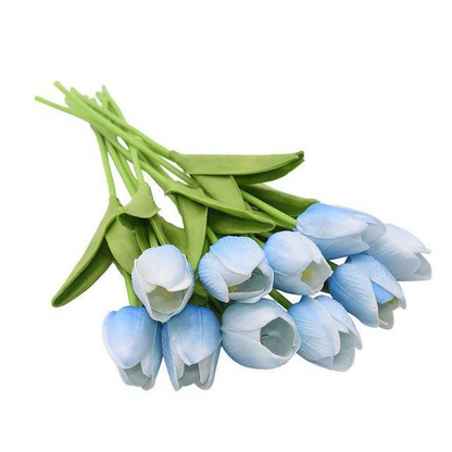 Set of 10 Realistic Artificial Tulips
