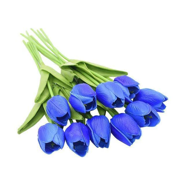 Set of 10 Realistic Artificial Tulips