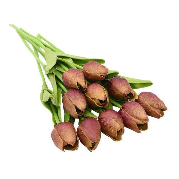 Set of 10 Realistic Artificial Tulips