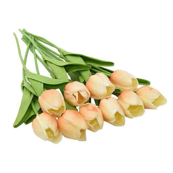 Set of 10 Realistic Artificial Tulips