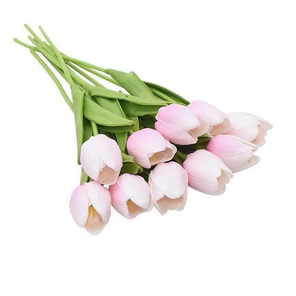 Set of 10 Realistic Artificial Tulips