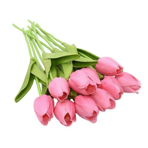Set of 10 Realistic Artificial Tulips