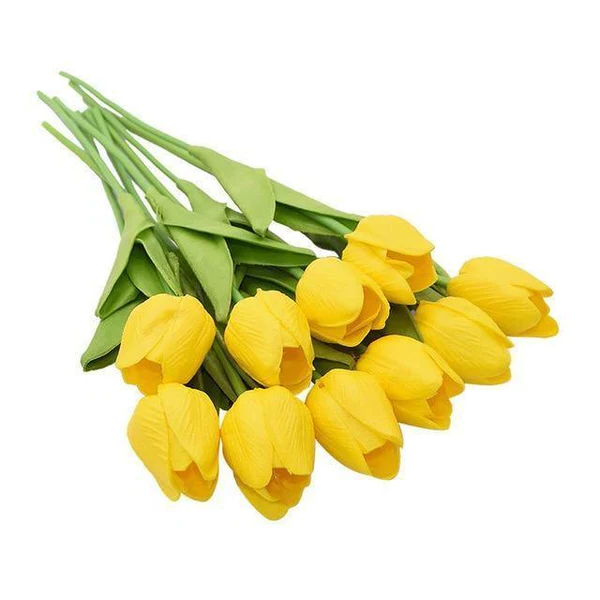Set of 10 Realistic Artificial Tulips