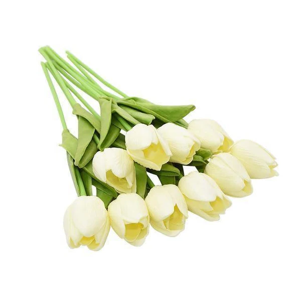 Set of 10 Realistic Artificial Tulips