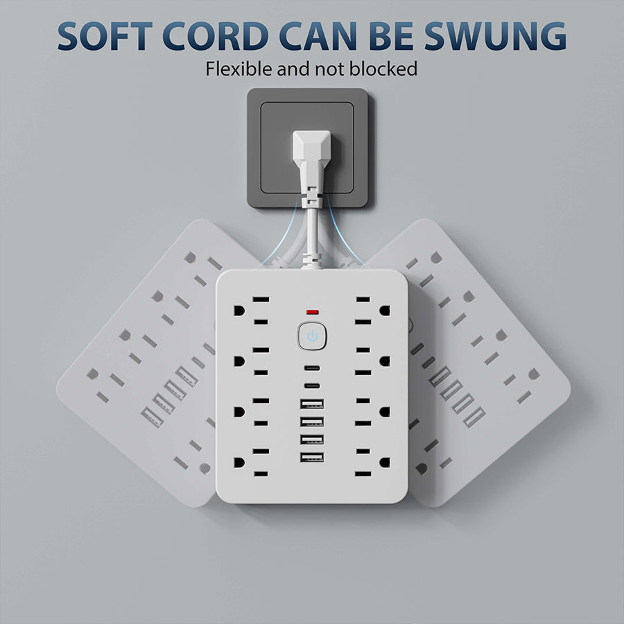 14-in-1 Power Strip with Built-In Surge Protection