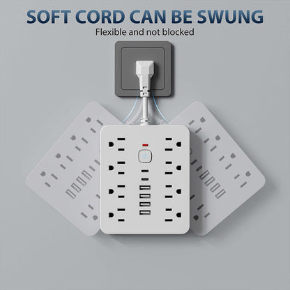 14-in-1 Power Strip with Built-In Surge Protection